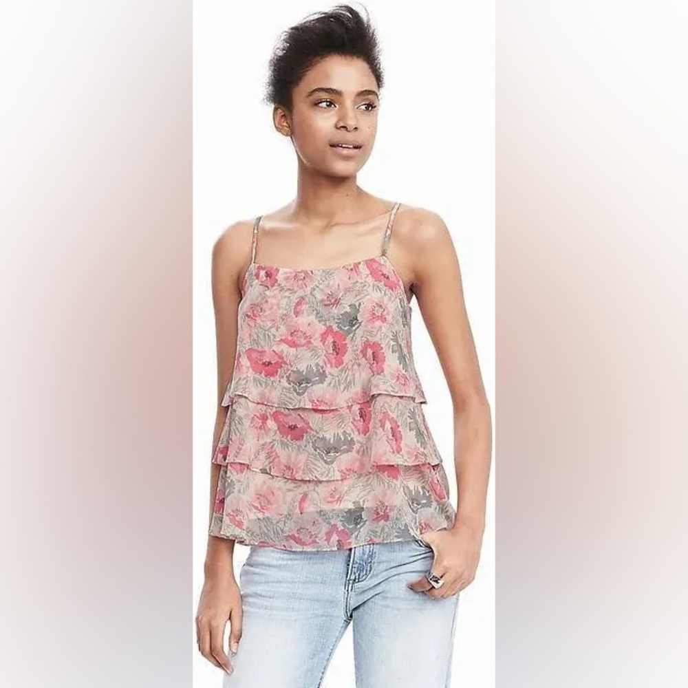 Floral Pink Layered Camisole Top
